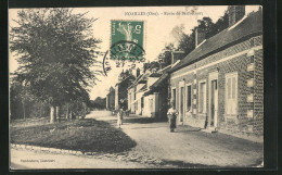 CPA Noailles, Route De Berthecourt  - Noailles