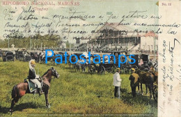 227854 URUGUAY MONTEVIDEO HIPODROMO NACIONAL MAROÑAS SPOTTED CIRCULATED TO BRAZIL POSTAL POSTCARD - Uruguay