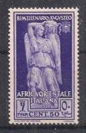 COLONIA ITALIANA  A.O.I. 1938  NASCITA DI AUGUSTO SASS. 24  MLH VF - Italian Eastern Africa
