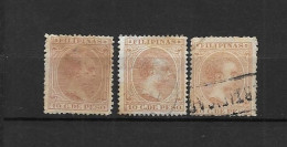 LOTE 2174 D /// (C030) FILIPINAS 1894  EDIFIL Nº:114 X3   CASTAÑO CLARO     ¡¡¡ OFERTA - LIQUIDATION - JE LIQUIDE !!! - Filippijnen