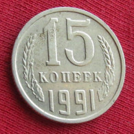 Russia 15 Kopeks 1991 M Y# 131 Lt 879 Ussr Urss Russie Sowjetunion Rusia Rusland Kop. Kop Kopeyki - Russie