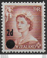 1958 New Zealand 2d. On 1½ N. 725 MNH SG N. 763b - Other & Unclassified