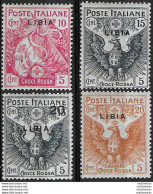 1915-16 Libia Croce Rossa 4v. MNH Sassone N. 13/16 - Andere & Zonder Classificatie