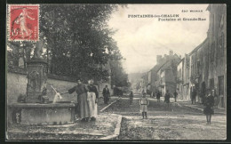 CPA Fontaines-les-Chalon, Fontaine Et Grande-Rue  - Other & Unclassified