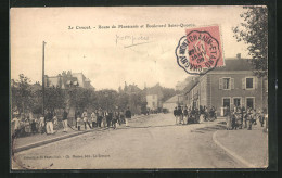 CPA Le Creusot, Route De Montcenis Et Boulevard Saint-Quentin  - Le Creusot