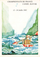 CPSM Illustration-Championnats De France De Canoe Kayak-Timbre     L2874 - Other & Unclassified