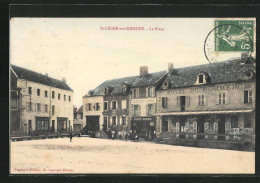 CPA St-Léger-sur-Dheune, Hotel Du Commerce, La Place  - Other & Unclassified