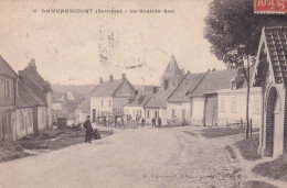 Davenescourt (80 Somme) La Grande Rue Animée édit. Capaumont N° 6 Circulée Convoyeur Chaulnes à St Just En Chaussée 1908 - Otros & Sin Clasificación