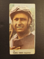 LEGENDARY MANUEL FANGIO ROOKIE CARD ITALY ABOUT 1960 - FORMULA 1 - Andere & Zonder Classificatie