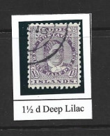 Cook Islands 1896 - 1900 Queen Makea 1&1/2d Deep Lilac FU - Cookeilanden