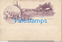 227895 ARGENTINA COSTUMES GAUCHO A HORSE UN TAMBO CIRCULATED TO TURKEY POSTAL POSTCARD - Argentina