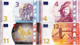 EURO SPECIAL NOTE  NETHERLANDS SATZ 4 SCHEINE - Essais Privés / Non-officiels