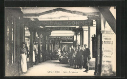 CPA Louhans, Les Arcades, Commerces In Den Arkaden  - Louhans