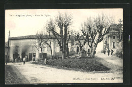 CPA Meyzieu, Place De L`Eglise  - Meyzieu