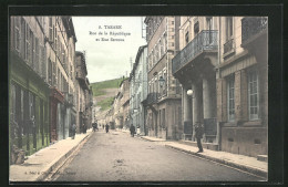 CPA Tarare, Rue De La République Et Rue Serroux, Vues De Rues  - Tarare