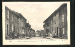 CPA Saint-Laurent-de-Chamousset, Rue Des Roches, Vue De La Rue  - Saint-Laurent-de-Chamousset