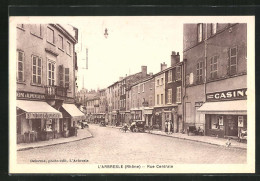 CPA L`Arbresle, Rue Centrale, Magasins  - Other & Unclassified
