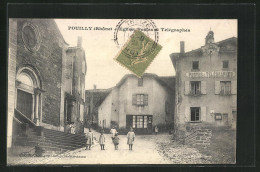 CPA Pouilly, Eglise, Postes Et Telegraphes  - Sonstige & Ohne Zuordnung