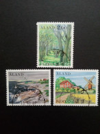 ALAND MI-NR. 11-13 GESTEMPELT(USED) LANDSCHAFTEN 1985 WINDMÜHLE - Molinos