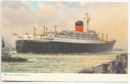 Cunard R.M.S. Ivernia, C.E. Turner Artist Postcard - Paquebots