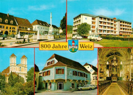 73941366 Weiz_Steiermark_AT Strassenpartie Wohnhaus Kirche Inneres Farben Weber - Autres & Non Classés