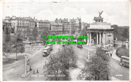 R533019 London. Hyde Park Corner. Valentine. Silveresque. 1938 - Sonstige & Ohne Zuordnung