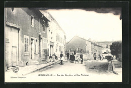 CPA Lérouville, Rue Des Carriéres Et Rue Nationale  - Other & Unclassified