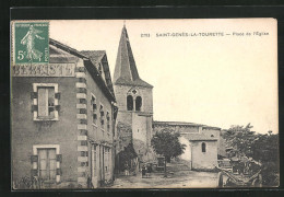 CPA Saint-Genes-la-Tourette, Place De L`Eglise  - Otros & Sin Clasificación