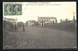 CPA La Fontaine Du Berger, Route De Pontgibaud  - Altri & Non Classificati