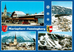 73862112 Fanningberg Mariapfarr AT Kaufhaus Petritsch Kirche Panorama   - Autres & Non Classés