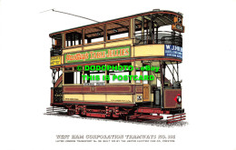 R533844 West Ham Corporation Tramways No. 102. London Transport No. 290. Built 1 - Sonstige & Ohne Zuordnung