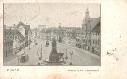 73794060 Dessau-Rosslau Marktplatz M. Jubeldenkmal U. Strassenbahn Dessau-Rossla - Dessau