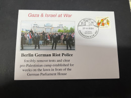 28-4-2024 (3 Z 17) GAZA - Berlin German Riot Police Forcibly Remove Tents And Clear Por-Plestian Camp On Lawn - Militares