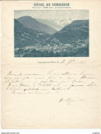 M11 Cpa / Old Invoice RARE Lettre Ancienne HOTEL DU COMMERCE Allevard-les-bains 1891 ALLEVARD - Artigianato
