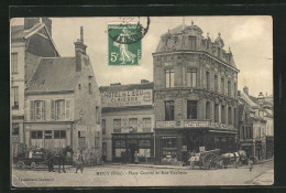 CPA Mouy, Place Cantrel Et Rue Ganbetta, Hotel De L'Ecu  - Mouy