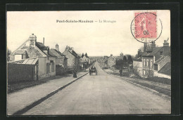 CPA Pont-Sainte-Maxence, La Montagne, Schnurgerade Strasse  - Pont Sainte Maxence