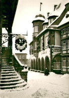 73784652 Goslar Freitreppe Z. Rathaus U. Hotel Kaiserworth Winter Goslar - Goslar