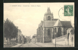 CPA Lassigny, Grande Rue, Abside De L'Eglise  - Lassigny