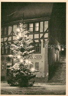 73784562 Stolberg Harz Weihnachtsbaum Fachwerkhaus Bei Nacht Stolberg Harz - Stolberg (Harz)