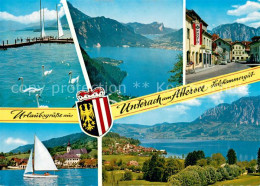 73784535 Unterach Attersee Panorama Attersee Marktplatz Segeln Ortsblick Mit Hoe - Andere & Zonder Classificatie