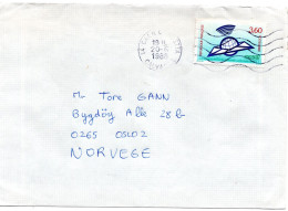 77794 - Frankreich - 1988 - 3,60F Posthochschule EF A Bf CAEN -> Norwegen - Lettres & Documents