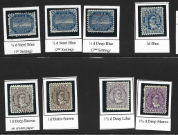 Cook Islands 1893 Queen Makea And Tern Defintives Set Of 10 With Nearly All Extra Gibbons Listed Shades FM (18) - Cook Islands