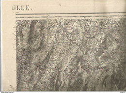 Cpa // Carte Ancienne Militaire VIZILLE Révisée 1897 Type 1889 N° 188 Format 50 X 33 CM - Geographical Maps