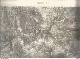 Cpa // Carte Ancienne Militaire VIZILLE S.E N°188 Format 50 X 33 Le Perier Monestier St Paul Prebois - Mapas Geográficas