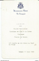F1 Cpa / Superbe MENU WESMINTER HOTEL LE TOUQUET 1966 - Menus