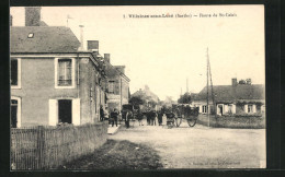 CPA Villaines-sous-Lucé, Route De St-Calais, Vue Partielle  - Saint Calais