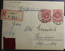 Memel 4x141, 2x146 Auf Brief Als Mischfrankatur Als E-Brief Nach Hannover #BA807 - Memelland 1923