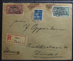 Memel Auf Brief Als Mischfrankatur Als E-Brief Nach Zürich #BB088 - Memel (Klaïpeda) 1923