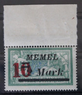 Memel 121I Postfrisch Geprüft Klein BPP, Plattenfehler #VZ241 - Memel (Klaipeda) 1923