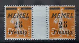 Memel 58ZW Postfrisch Ungefaltet #VZ109 - Memelland 1923